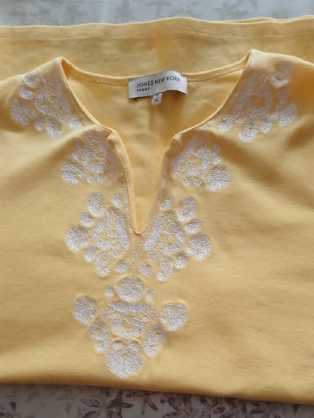 Jones New York Yellow Knit Top Size M - Picture 4 of 6